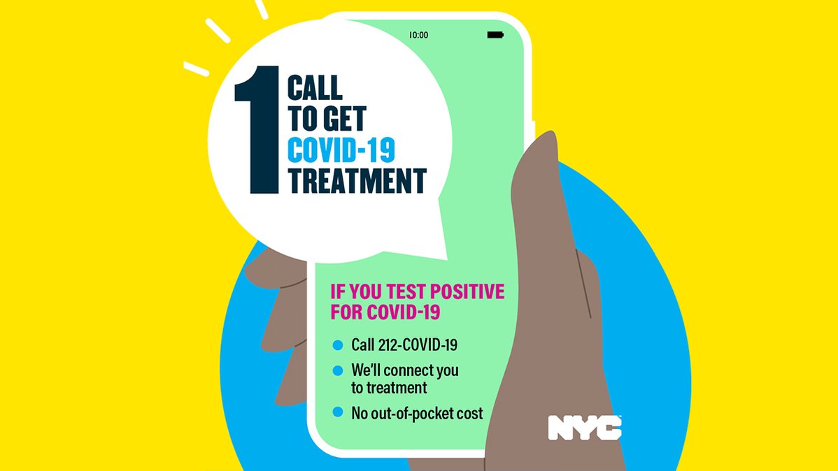 If you test positive for #COVID19 using an at-home test, you can get free at-home delivery of COVID treatments like #Paxlovid from @NYCHealthSystem. Call 212-COVID19, or speak to a doctor using Virtual #ExpressCare. Learn more about virtual ExpressCare: ow.ly/8T1p104FBza