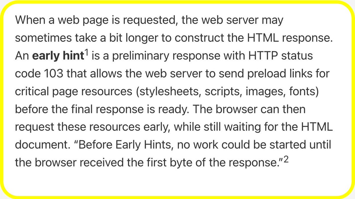 WebPlatformNews's tweet image. Early Hints is the new alternative to HTTP/2 Server Push webplatform.news/#1682968601000
