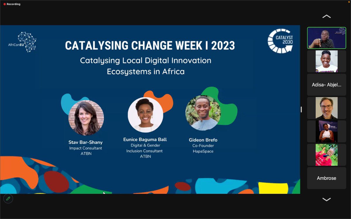 🚀 'Catalysing Local Digital Innovation Ecosystems in Africa' at #CatalysingChangeWeek2023

@GideonBrefo from @hapaSpace is sharing 🗣️

#AfriConEU