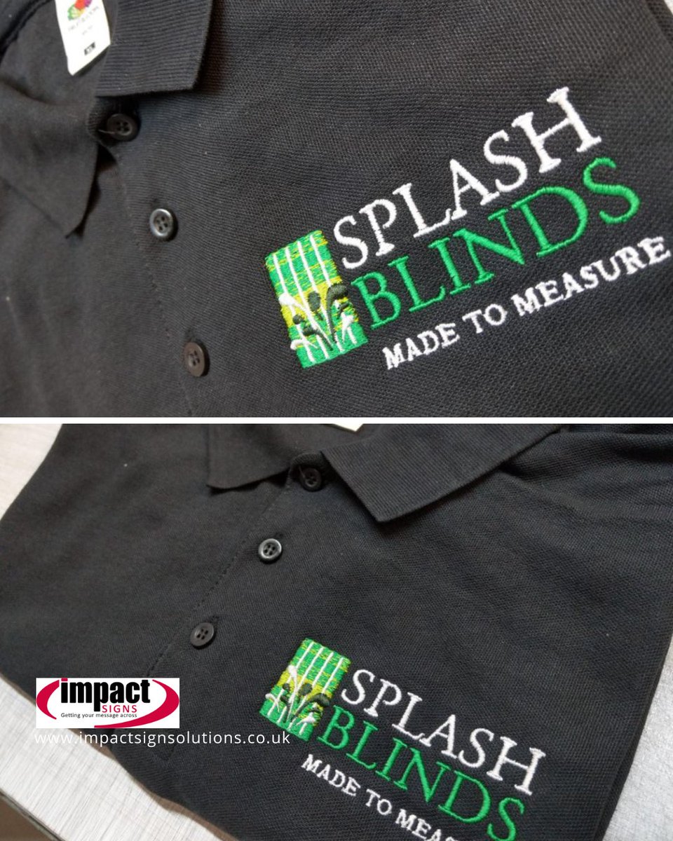 impact1994's tweet photo. Smart new workwear for Splash Blinds 😍

For all your uniform embroidery or printing needs, give the team at Impact Signs a call. We have a great range of workwear available as well as an in-house embroidery &amp; printing service.

Please get in touch 01296 488902
#aylesbury #bucks https://t.co/k03GkEY0bq