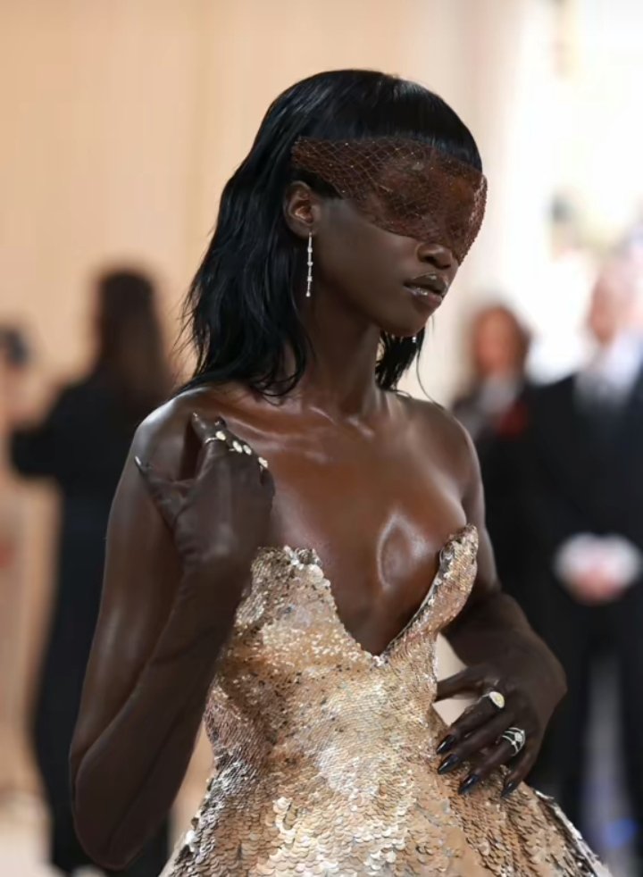 lilz_worldd's tweet photo. Anok Yai came to devourrrrr ,,, she ate ,, left no crumbs ,,carried the whole Met Gala . https://t.co/BCCPqkLKhy