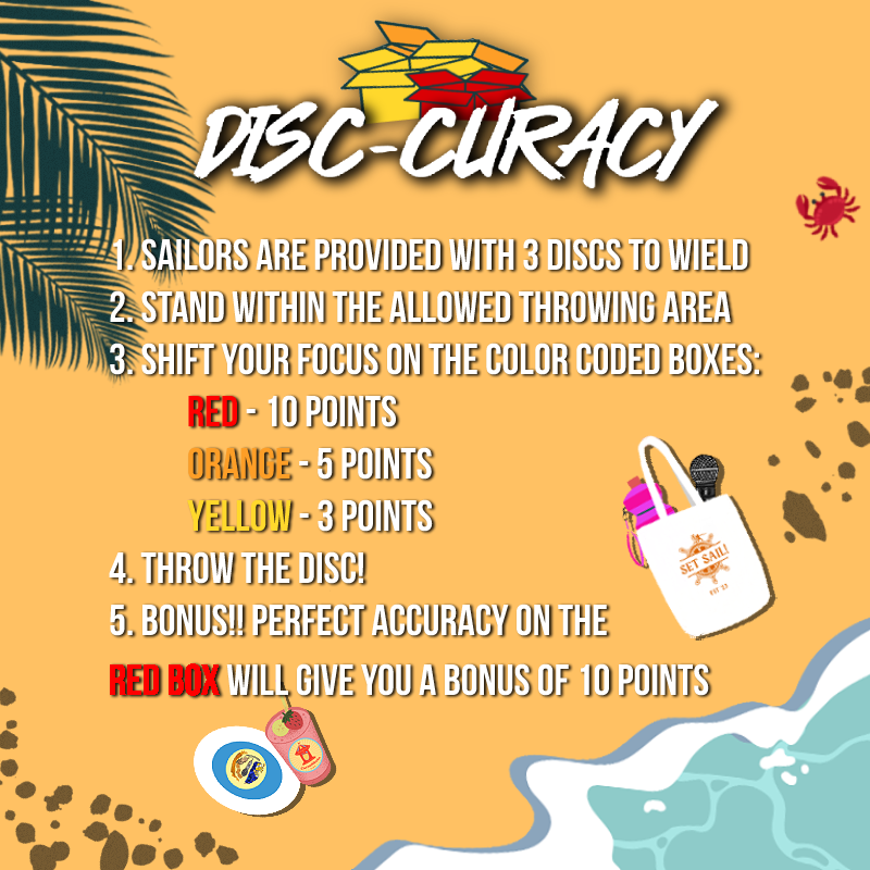 SetSail2023's tweet photo. Tipsy Disc ⁉️ Disc-uracy ⁉️ Disc Dart ⁉️

How do you play these game modes? 🤔

The mysteries of the nearing quest are slowly unfolding one by one. Start to discern the steps on how to conquer the leaderboard and crush the competition by taking note of these mechanics. https://t.co/2wufCsWp9s