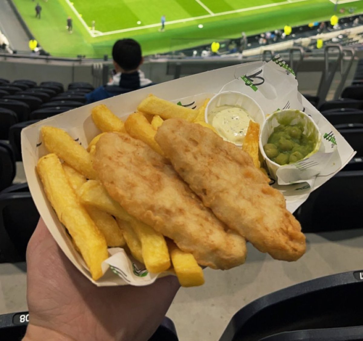 Footy Scran on Twitter "Vegan fish and chips at Tottenham Hotspur