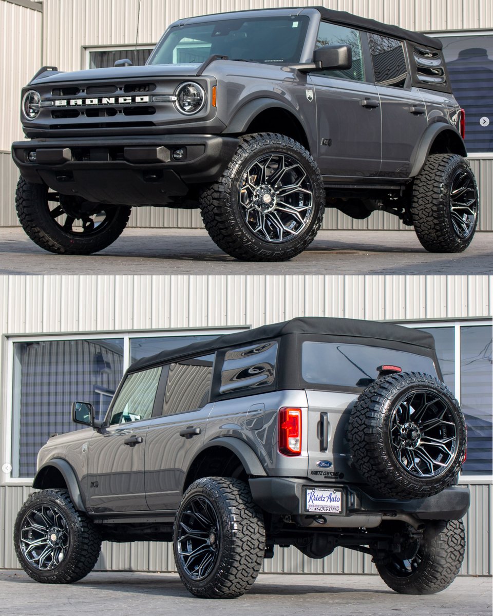 4PlayWheels's tweet photo. We all know @krietzcustoms knows how it's done…Here's another SICK example of their currently available, 4PLAY equipped Bronco's.
2021 Ford Bronco
22x12 4Play 4P83 Wheels
6" RC Suspension Lift
#liftedtucks #liftedsierra #RCLift #krietzcustoms #gmcsierra https://t.co/bJgO8fDPcJ