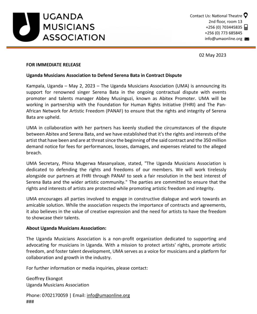 SerenaBata's tweet photo. Now everything is loud and clear as stated in the document below. @nbstv @ntvuganda @bbstvug @sanyukatv @sparktvuganda https://t.co/F0WPExhyzV