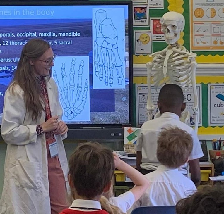 sh_mills's tweet photo. Action shots from educational outreach at my old school, Ayscoughfee Hall. Really great to be back, the children were so engaged 
#osteo #outreach #education https://t.co/DTuckjFDvD