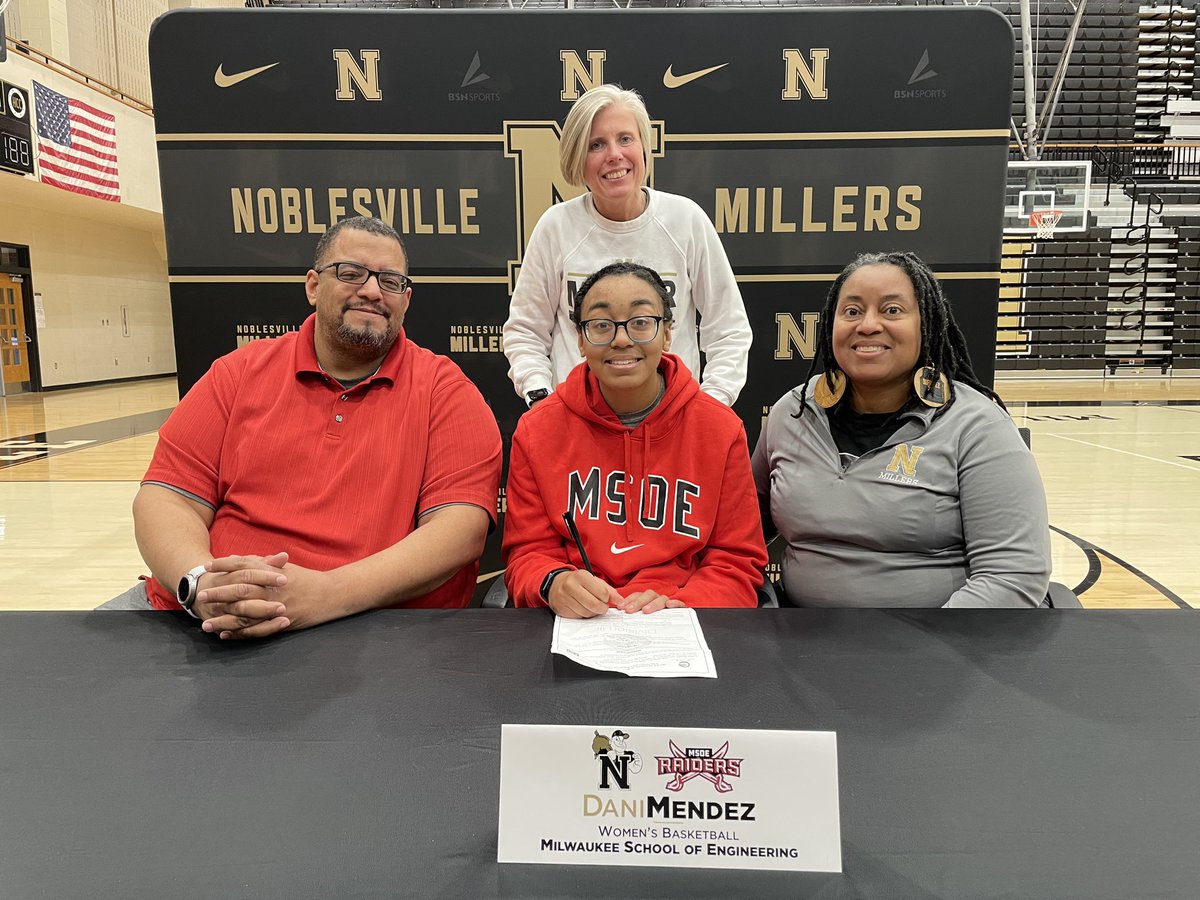 NHSGirlsBBall's tweet photo. Dani signed her NIL yesterday!! We are so proud of you and can’t wait to see you crush it at the next level!! Congratulations Danimal!!!! 💛🖤 https://t.co/D2IutA3Les