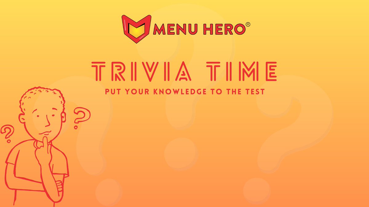 The_MenuHero's tweet image. Test your knowledge and learn more about how MenuHero's digital menus can elevate your restaurant's dining experience.
#trivia #content #emenu