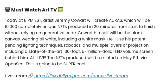 wonk1m's tweet photo. Nice coverage for @jeremycowart's live event today from @DailyRalpha. Let's show artists who risk some real love!

Take a read here: https://t.co/aWYg2Yf2ii

TL;DR ... image below: https://t.co/v5ispaQ8WD
