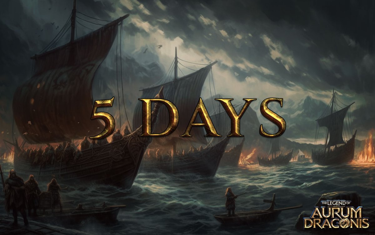 Ready to embark on yet another exciting journey?

Join these fearless warriors as they brave treacherous seas. Follow their tale as we uncover the details throughout the week.

Countdown: 5 days until the big reveal! 🌊🐉
#AurumDraconis