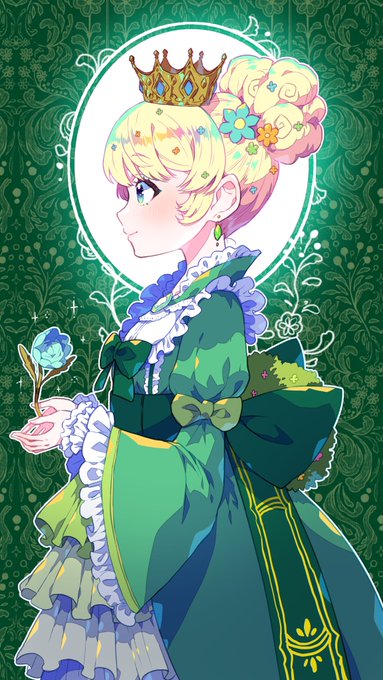 「bangs green dress」 illustration images(Latest)｜21pages