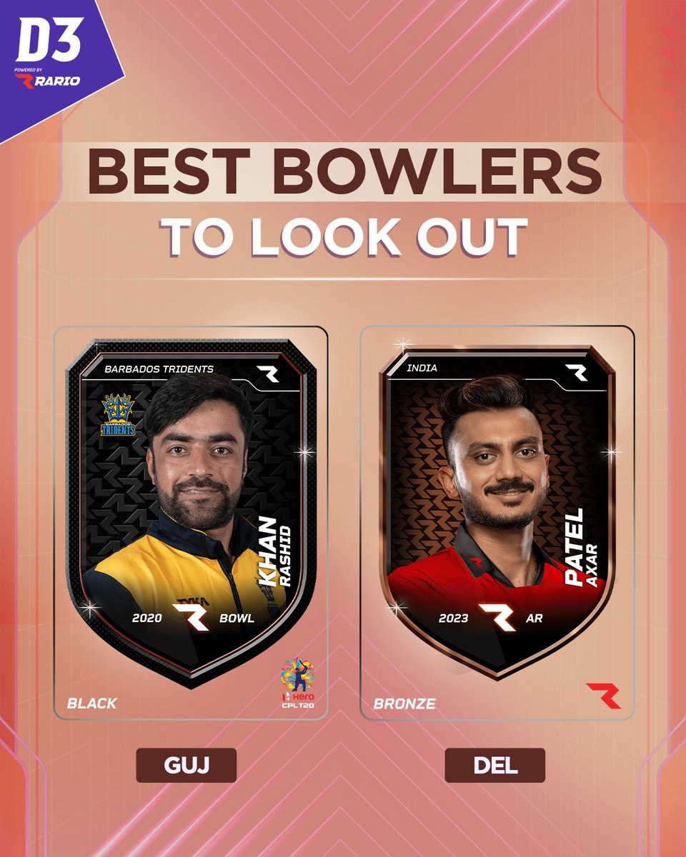 TheD3Official's tweet photo. How many bowlers do you pick in you top 3? Tell us in comments๐ฌ๐
#D3 #DigitalPlayerCards #PlayerCards #Rario https://t.co/1hmUMT4JQV