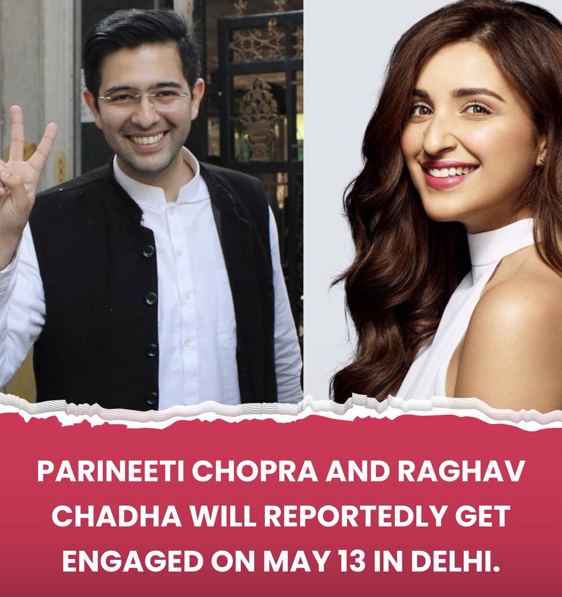Actor Parineeti Chopra and politician Raghav Chadha will get engaged in New Delhi on May 13, after weeks of speculation.

#raghavchadha #parineetichopra #aamaadmiparty #delhi #politicalperson #politician #bollywoodactress #raghavparineeti #indiancelebrities #seekcelebrity