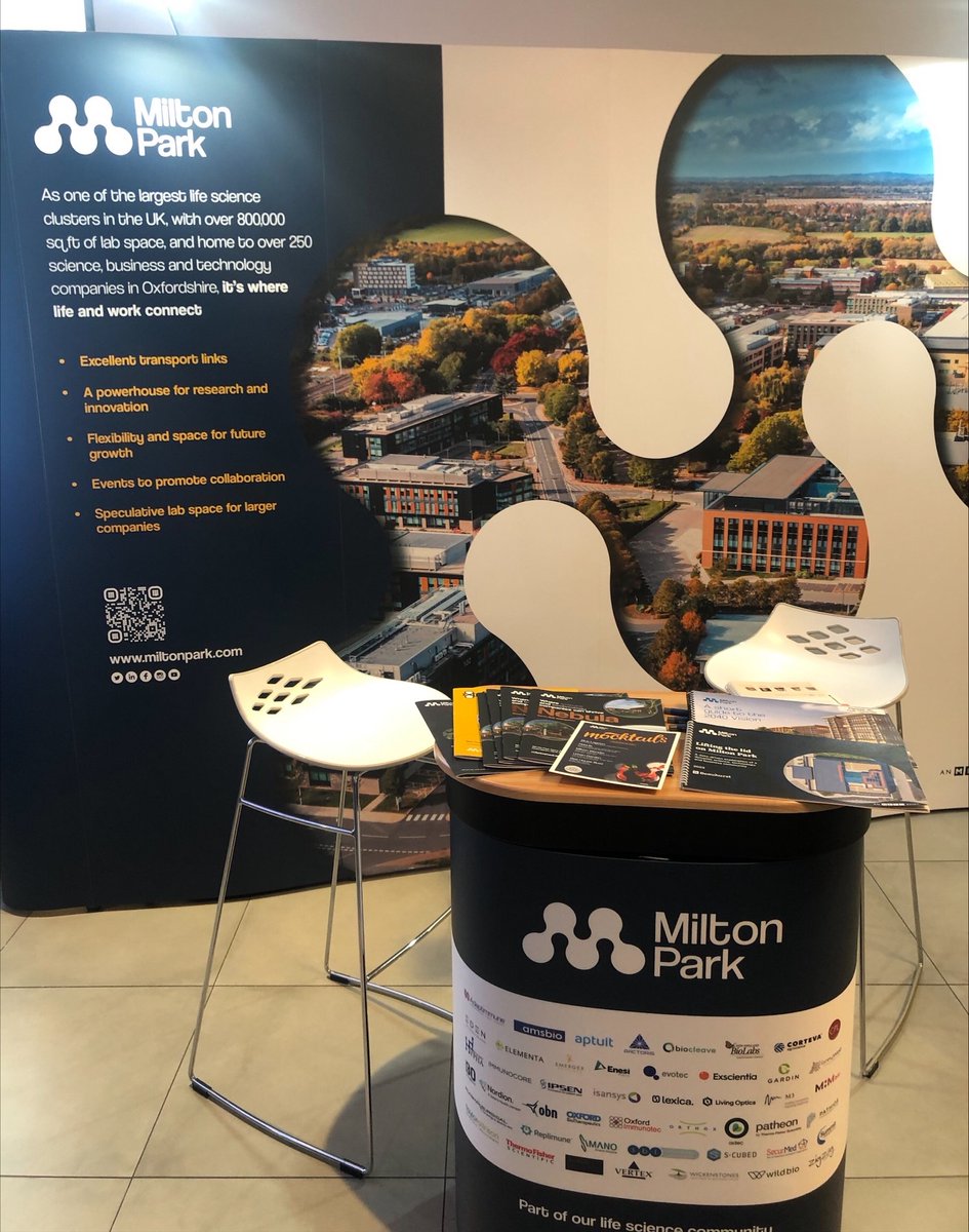 MiltonPark's tweet image. The MEPC Milton Park team caused a ‘stir’ with their ‘Milton Mocktails’ at @OBN’s #BioTrinity conference this week. Thanks to everyone who came by and popped along to our stand for a mocktail and a chat.