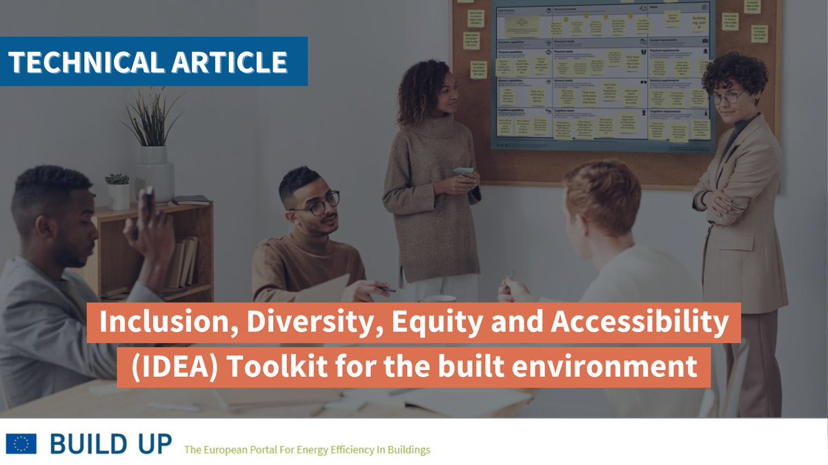 EU_BUILDUP's tweet photo. ✍On this #TechnicalArticle, @_ZooMarch_ &amp; P. John Clarkson delve into the need to inform the development of #tools to inspire a ⬆ inclusive #design process according to #Inclusion, Diversity, Equity and Accessibility (IDEA) in the #builtenvironment🌆

👉https://t.co/CAIFkF4aAJ https://t.co/pFkTDNoECx