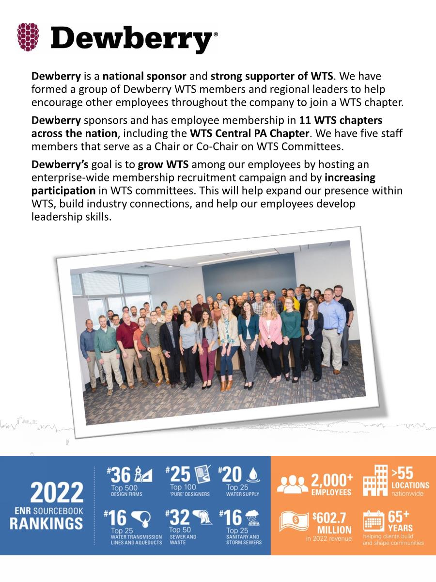 Happy May! <a href="/TheDewberryWay/">Dewberry</a> is our Corporate Sponsor of the Month!

Dewberry is a proud supporter of WTS, and we encourage you to read about them here:

wtsinternational.org/chapters/centr…