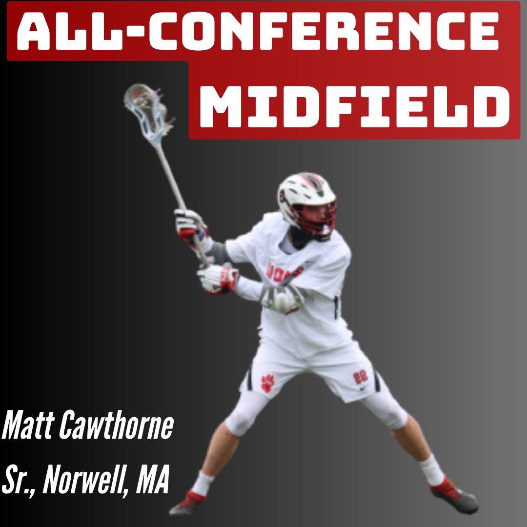 Next up for our all-conference awards is Sr. mid, Matt Cawthorne! Matt ends 2023 ranked 2nd in the NECC among all middies in points, 4th among all players in groundballs, 1st in groundballs per game, and 2nd in caused turnovers. The definition of a do it all mid! Thank you, Matt!