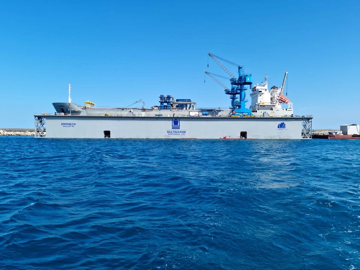 Our Floating Drydock Ereneos in action! ⚓️💪

#engineering #shipyard #multimarine #limassolport #shiprepairs #drydocking