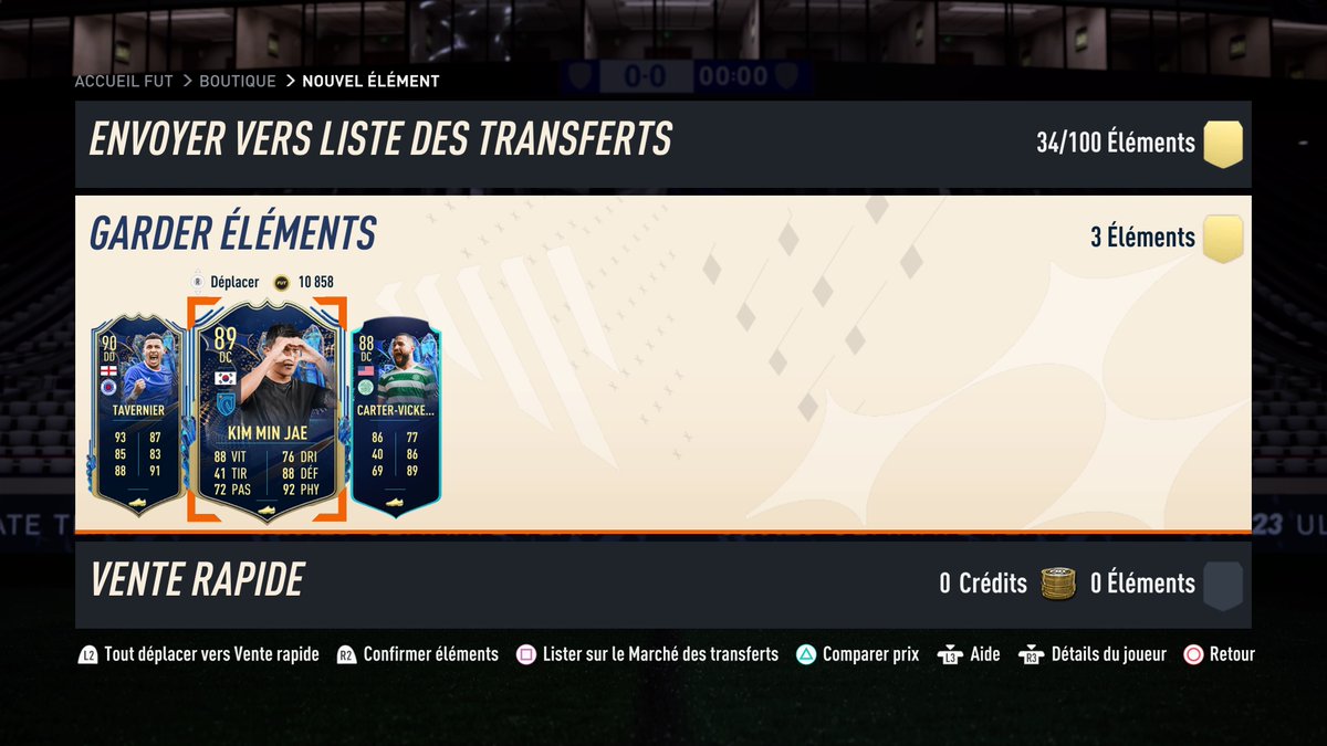 R31Sea's tweet photo. Le 16 3 qui paye sur les rouges !!Le pack 3 tots pas dingue.. #PS5Share, #FIFA23 https://t.co/lhRgKrp8BT