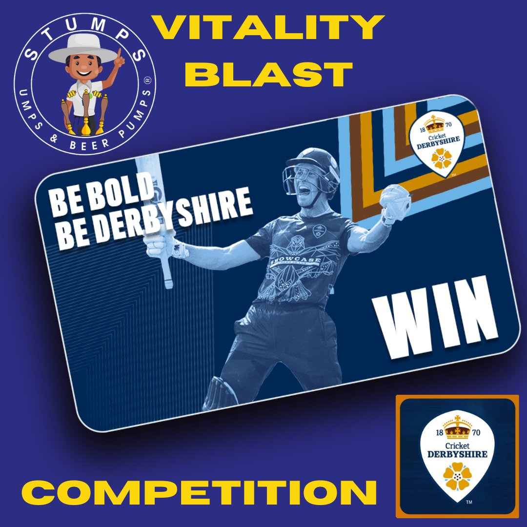 24 HRS TO ENTER OUR COMPETITION! To celebrate the start of the @DerbysCountyLge season we're giving away with @derbyshireccc, 2 x Vitality Blast Passes to two lucky followers! All you have to do is Like & RT our post & click bit.ly/DCCCVB to enter! #WeAreClubCricket