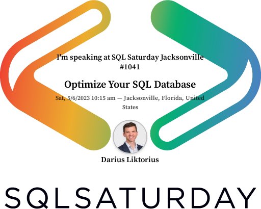 DLiktorius's tweet image. This Saturday 5/6, 10:15am at #sqlsatjax I’m presenting a comprehensive session to help you Optimize Your SQL Database. See you there! #sqlfamily #sqlsaturday
sqlsaturday.com/2023-05-06-sql…