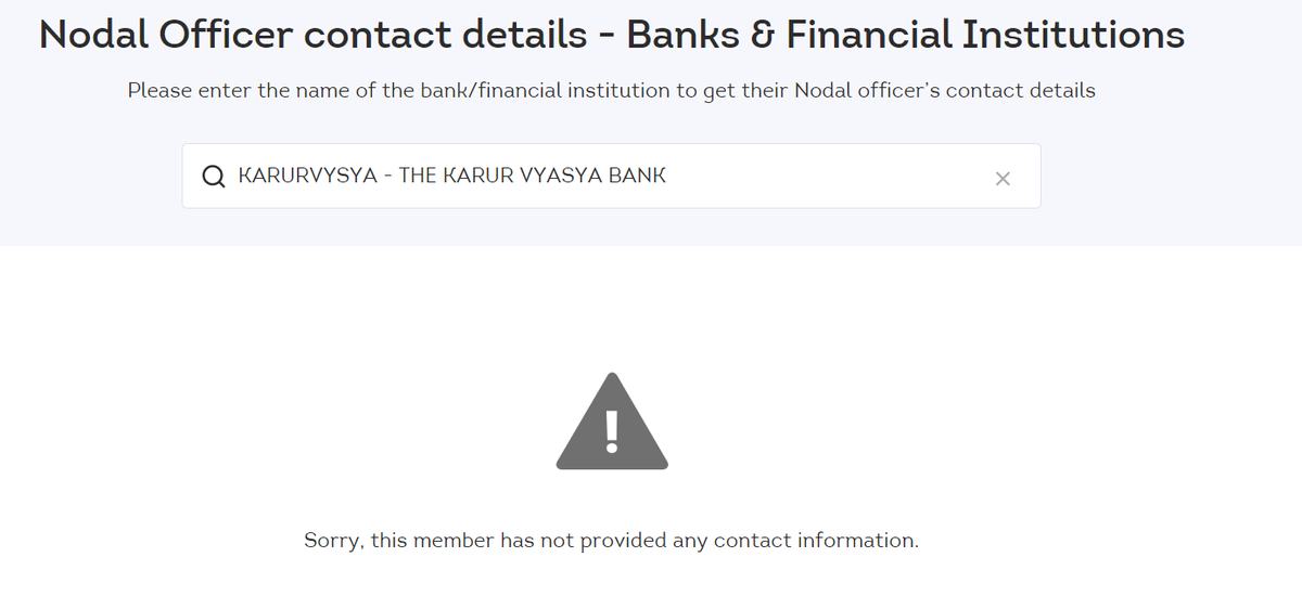 niteen_india's tweet photo. Two unauthorized entries are created in my @CIBIL_Official score (1) by @KarurVysyaBank_  (KARURVYSYA - XXXXXXXXXXX2693) (2) @MyIndianBank (INDIANBANK - 5752344665). 

I raised disputes "it does not belong to me" and "Never Applied". 

@CIBIL_Official promptly closed both stating "we are not authorized to delete or modify any records in your CIBIL Report without confirmation from the respective institute."

They say get in touch with bank's Nodal officer and provided a link. But the details of officers are not there.

So first I have to run pillar to post to report wrongly created entries in my @CIBIL_Official and then @CIBIL_Official will not help, finally the details of NODAL officer is also wrong. 😠😡