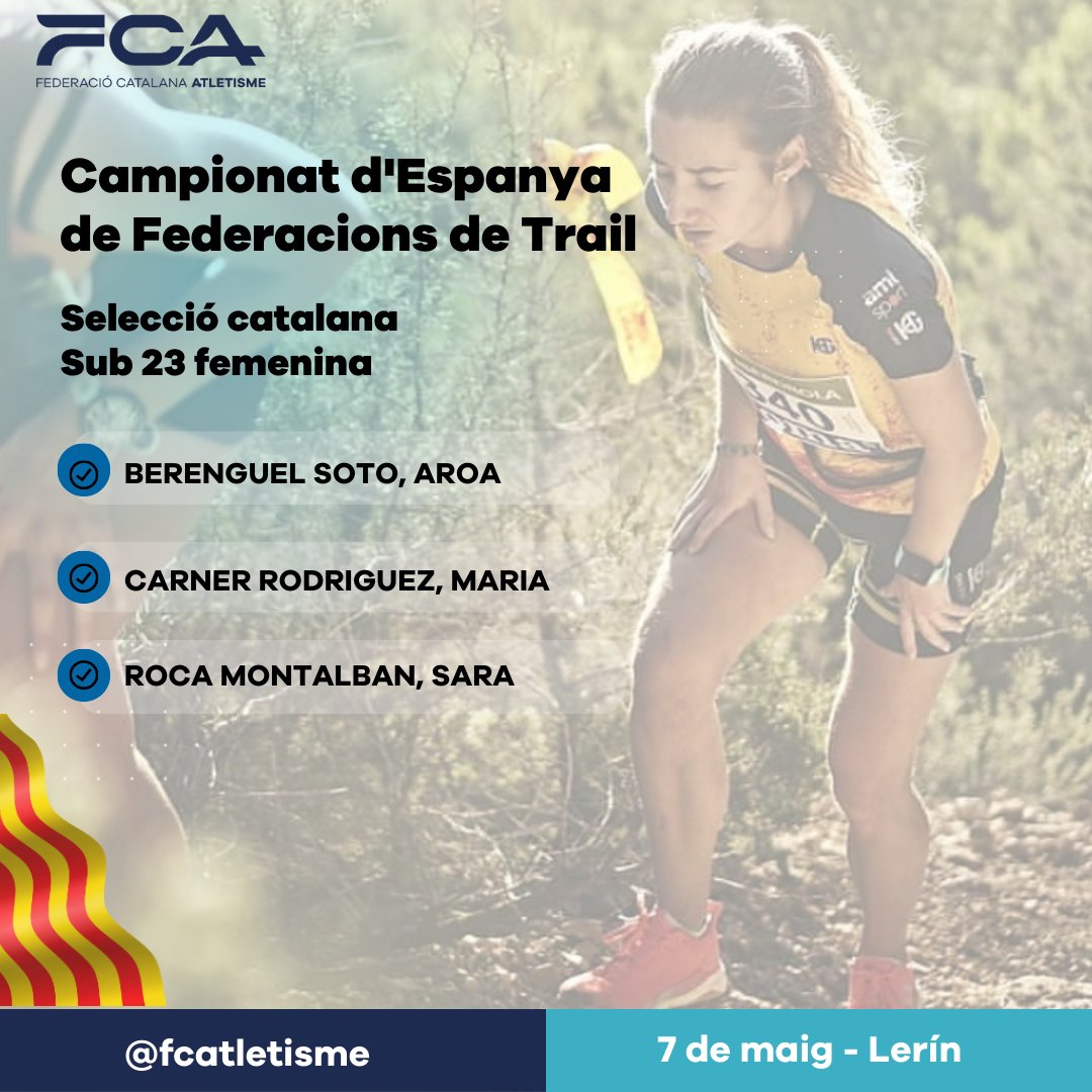Atletisme_FCA's tweet photo. 👉 #selecciócatalanatrail Sub 23 https://t.co/v0R0K4iopd