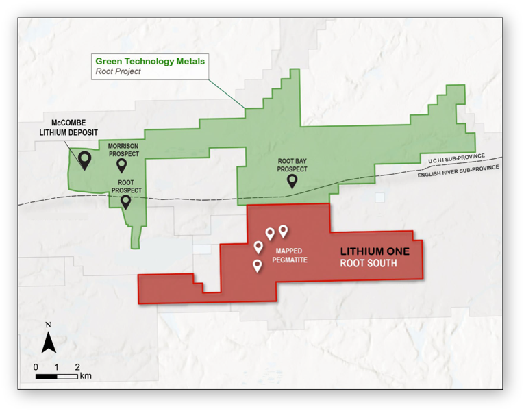 LithiumOneMetal's tweet photo. Lithium One’s priority project number 3 is Root South: Adjacent to $GT1, host to highly prospective pegmatites up to an incredible 30m wide, year-round road access. Work program begins in June. $LONE.V #lithium #miningstocks #batterymetals https://t.co/073RQHAcBD