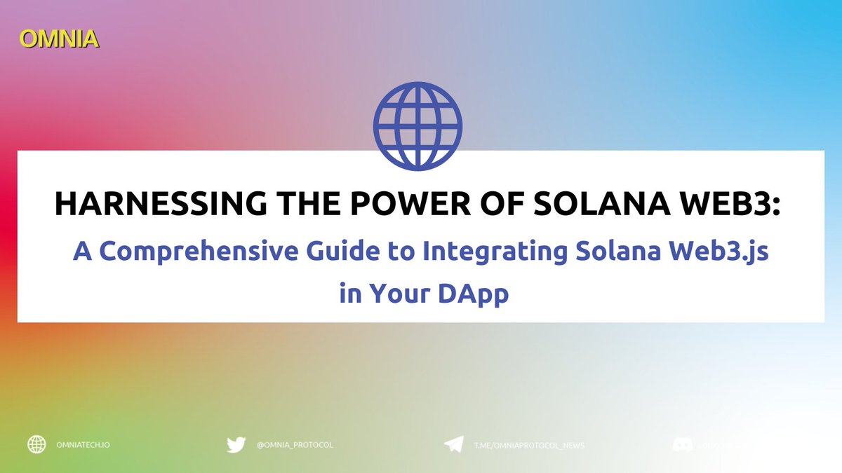 There's no question that <a href="/solana/">Solana</a> is an innovative, fast, and powerful #blockchain.
Integrating Solana Web3.js can look like rocket science. But it's not.

Our guide makes it so easy that even <a href="/toly/"></a> will bookmark it👀👇
omniatech.io/pages/harnessi…