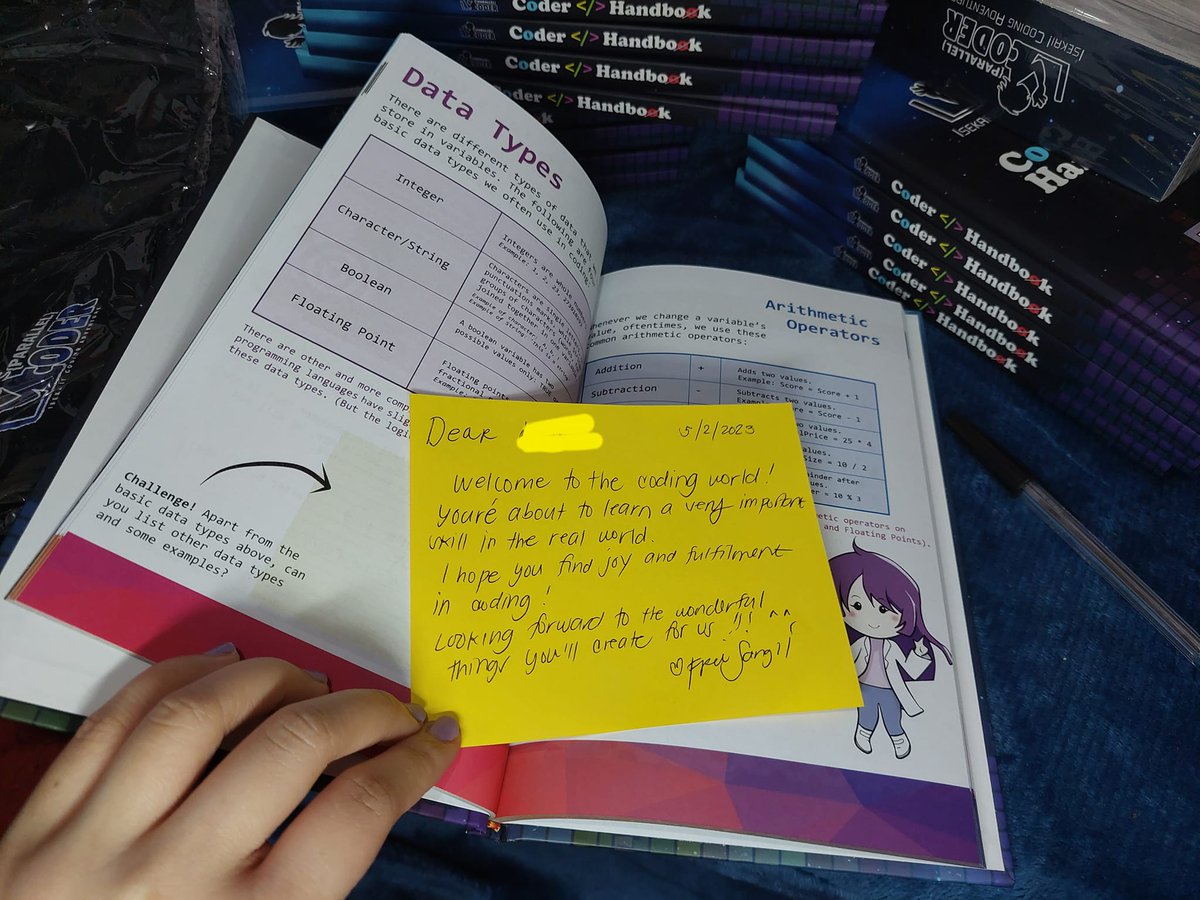 FreiSangil's tweet image. I authored this guided journal and I specifically received a request from a long-time partner institution, to write personal messages for the students (who are from marginalized communities)

#coding #books #parallelcoder #codingjournal #python #girlscode #civictech