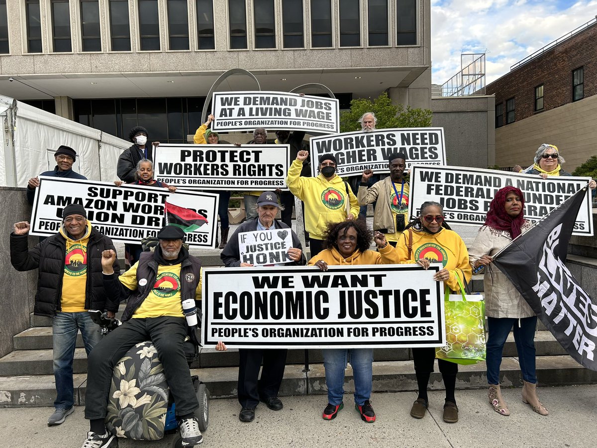 The People’s Organization For Progress (POP) had a MAY DAY Protest, on Monday, May 1, 2023, in front of the Federal Building in Newark, NJ. #MayDay #LivingWage #15MinimumWage #EqualPayForEqualWork #MedicareForAll #UnionStrong #EndJobDiscrimination #PassThePROAct