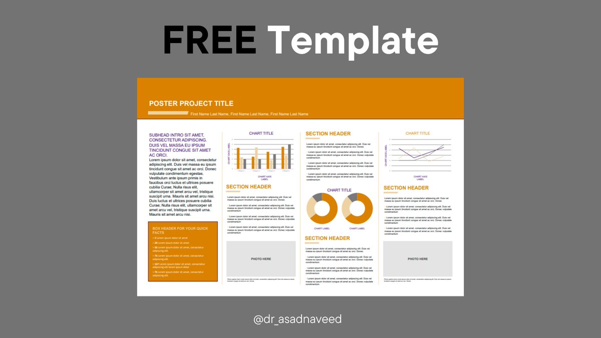 Steal my poster presentation template! 

It's editable on MS Powerpoint and great for conference research presentations.

To get it:
Follow me (If not already)
Retweet this post

That's it! I'll DM you the download link (after 12 hours)