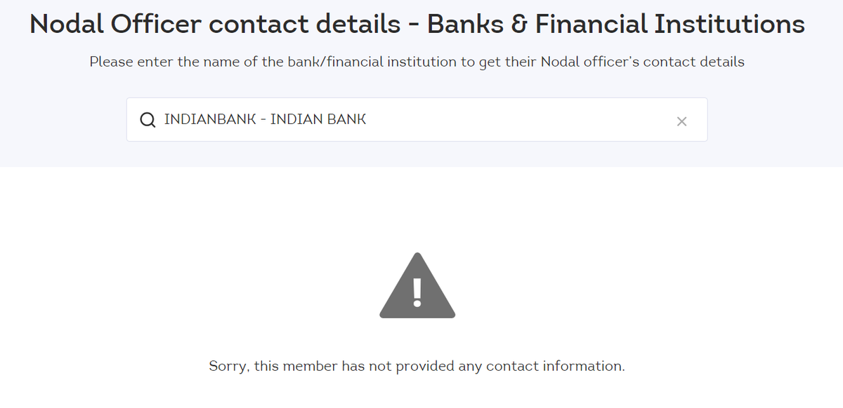 niteen_india's tweet photo. Two unauthorized entries are created in my @CIBIL_Official score (1) by @KarurVysyaBank_  (KARURVYSYA - XXXXXXXXXXX2693) (2) @MyIndianBank (INDIANBANK - 5752344665). 

I raised disputes "it does not belong to me" and "Never Applied". 

@CIBIL_Official promptly closed both stating "we are not authorized to delete or modify any records in your CIBIL Report without confirmation from the respective institute."

They say get in touch with bank's Nodal officer and provided a link. But the details of officers are not there.

So first I have to run pillar to post to report wrongly created entries in my @CIBIL_Official and then @CIBIL_Official will not help, finally the details of NODAL officer is also wrong. 😠😡