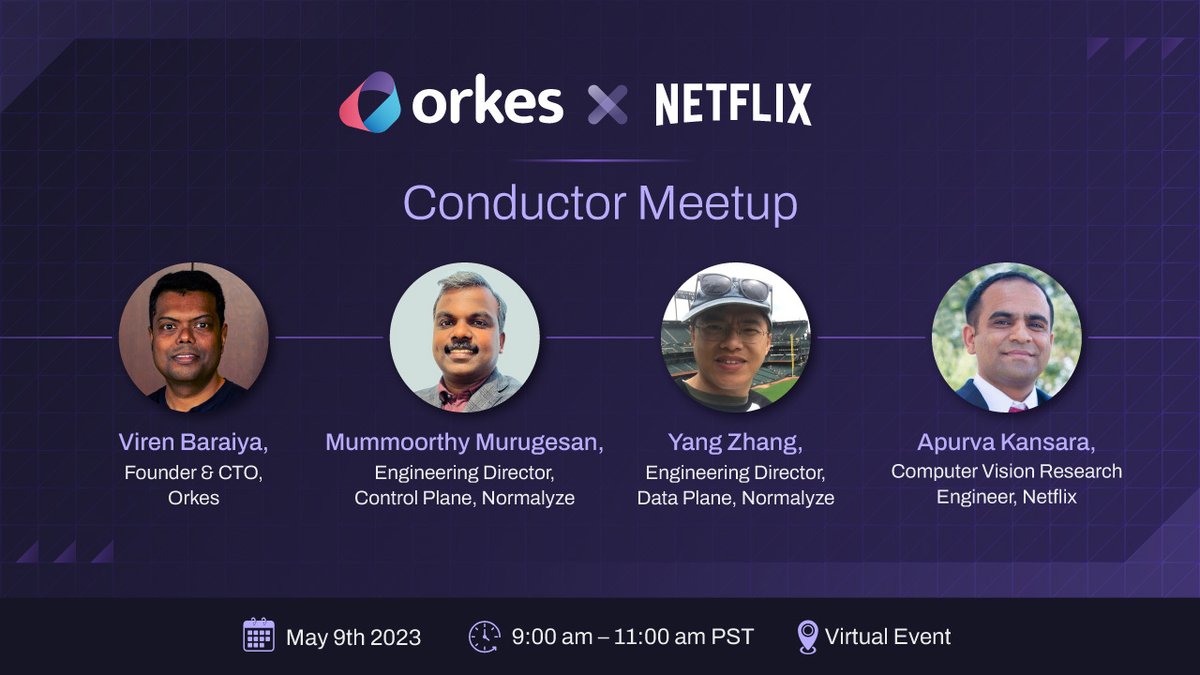 orkesio's tweet photo. Join @orkesio and @NetflixEng on May 9th at 9am PST for a series of talks around #conductor to manage your #microservices at scale.
Register here for free - https://t.co/dJM9zEKFME
#ConductorMeetup #netflixconductor #microserviceorchestration #serviceorchestration https://t.co/cuhcfFT4X6