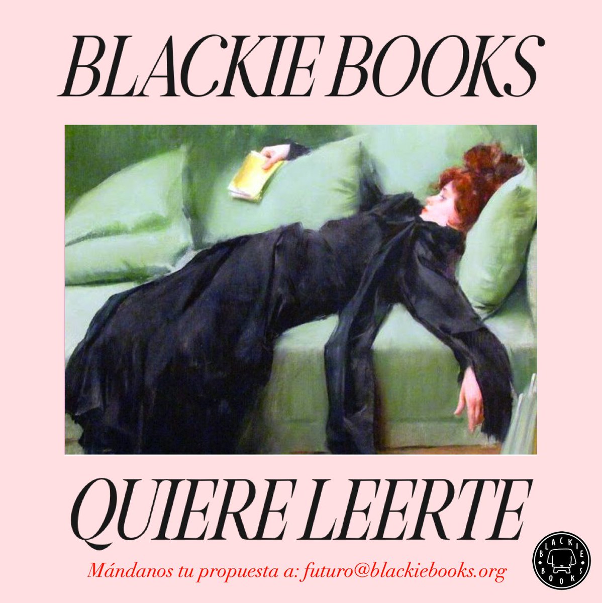 BlackieBooks's tweet photo. Blackie Books quiere leerte.

Estamos buscando textos nuevos para un proyecto futuro. Pueden ser cuentos, novelas cortas, poesía, ensayos o memorias, en español y català, y que no pasen de las 35mil palabras. Queremos leeros. (1/2) https://t.co/iYGapLtz5b