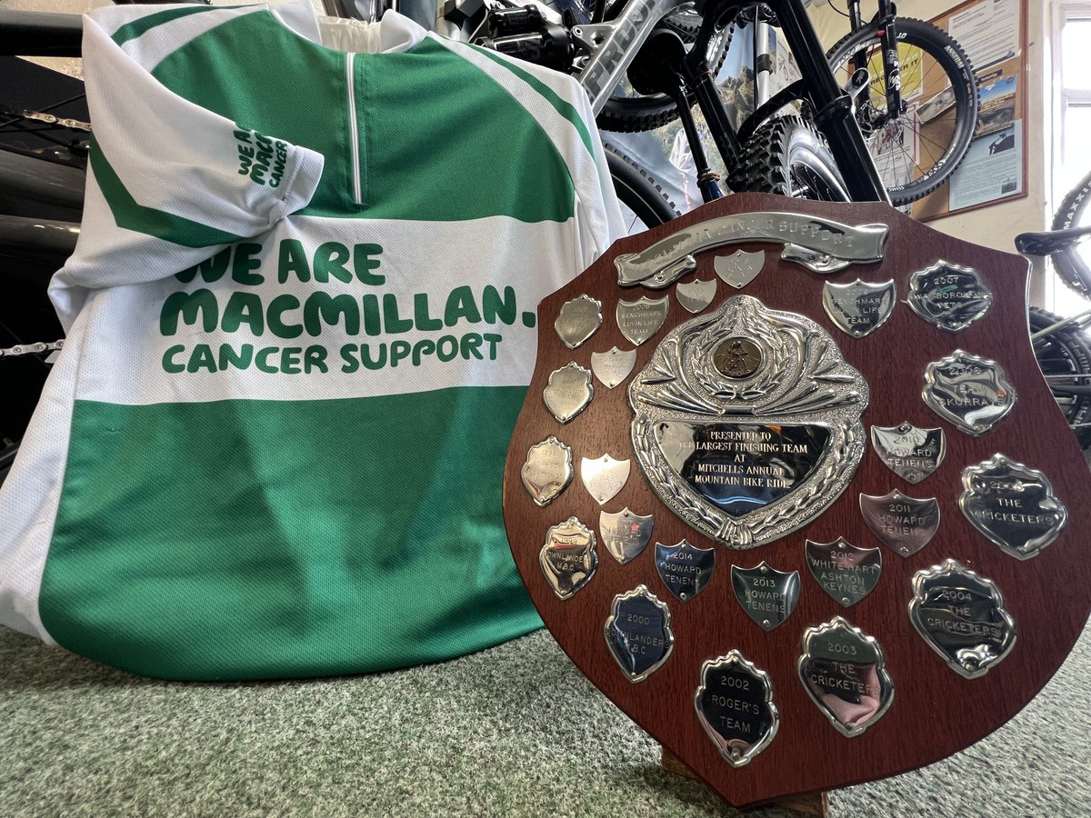 castlesbikeride's tweet photo. Will your team name be on the Mitchell Cycles Shield? Awarded to the first team taking part in the 25th Castles Bike Ride, which finishes together!
Be a double winner by supporting MacMillan Cancer and winning the shield!
#castlesbikeride #BeAWinner #macmillancancersupport https://t.co/ExNcLQYm1F
