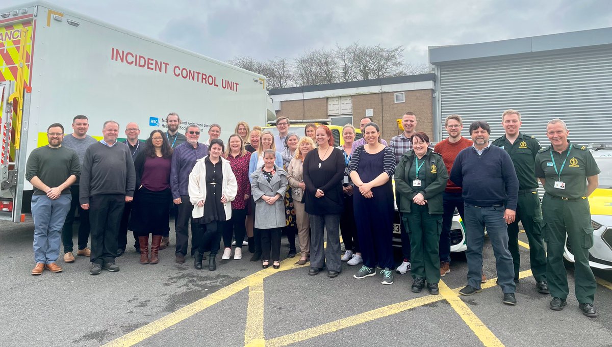 NIAS999's tweet photo. Thursday 27 April 2023, NIAS hosted the Frequent Caller National Network (FreCaNN), with representatives from 9 ambulance services across England, Scotland and Wales attending. This meeting was 3 years in the making, as it was originally planned for April 2020 before the pandemic https://t.co/8c02zQ4B1Q