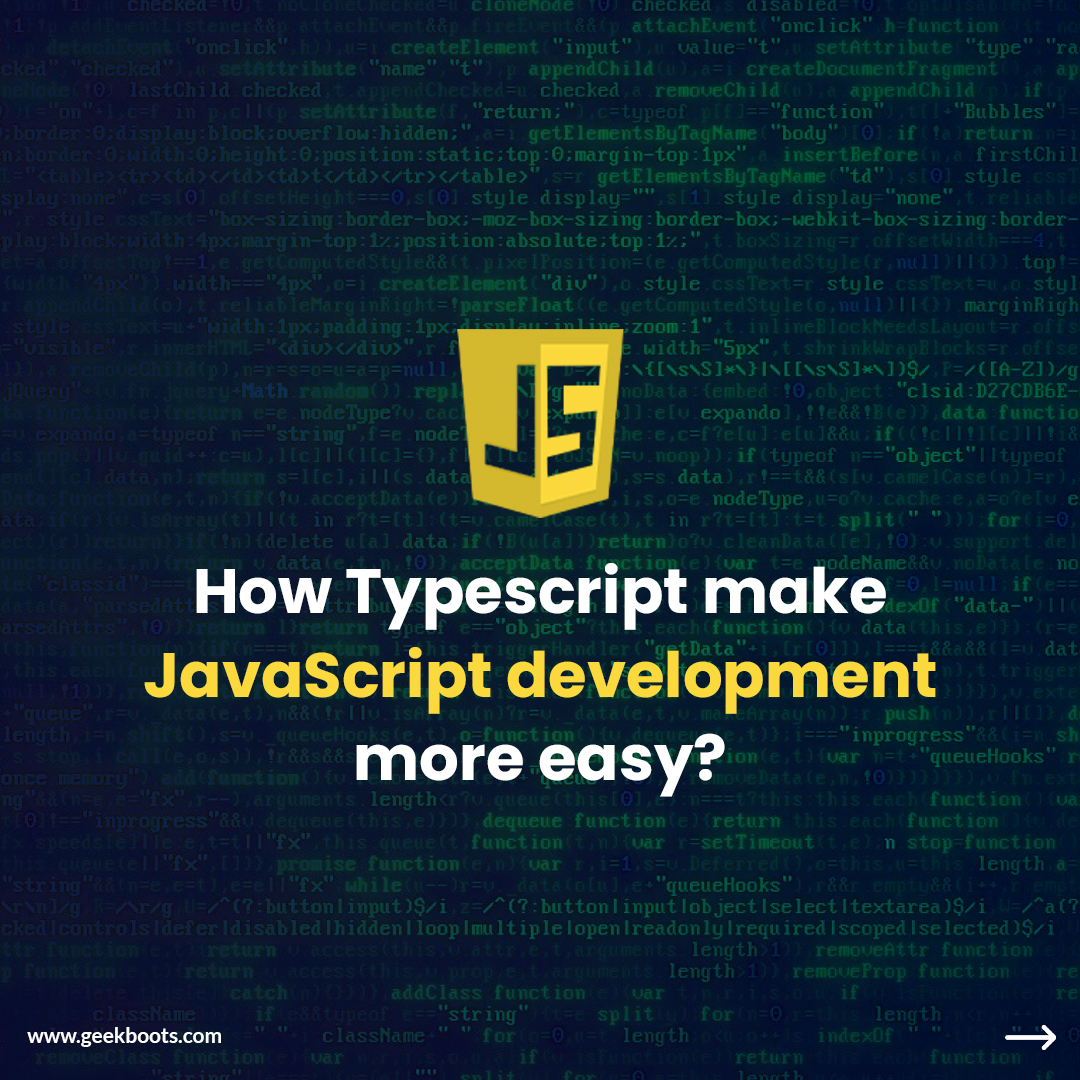 geekboots's tweet photo. How #Typescript make #JavaScript development more easy?
#webdesign #webdevelopment #javascripttutorials #javascript
https://t.co/NnDbmgwCrP https://t.co/6TEs8Ai5bd