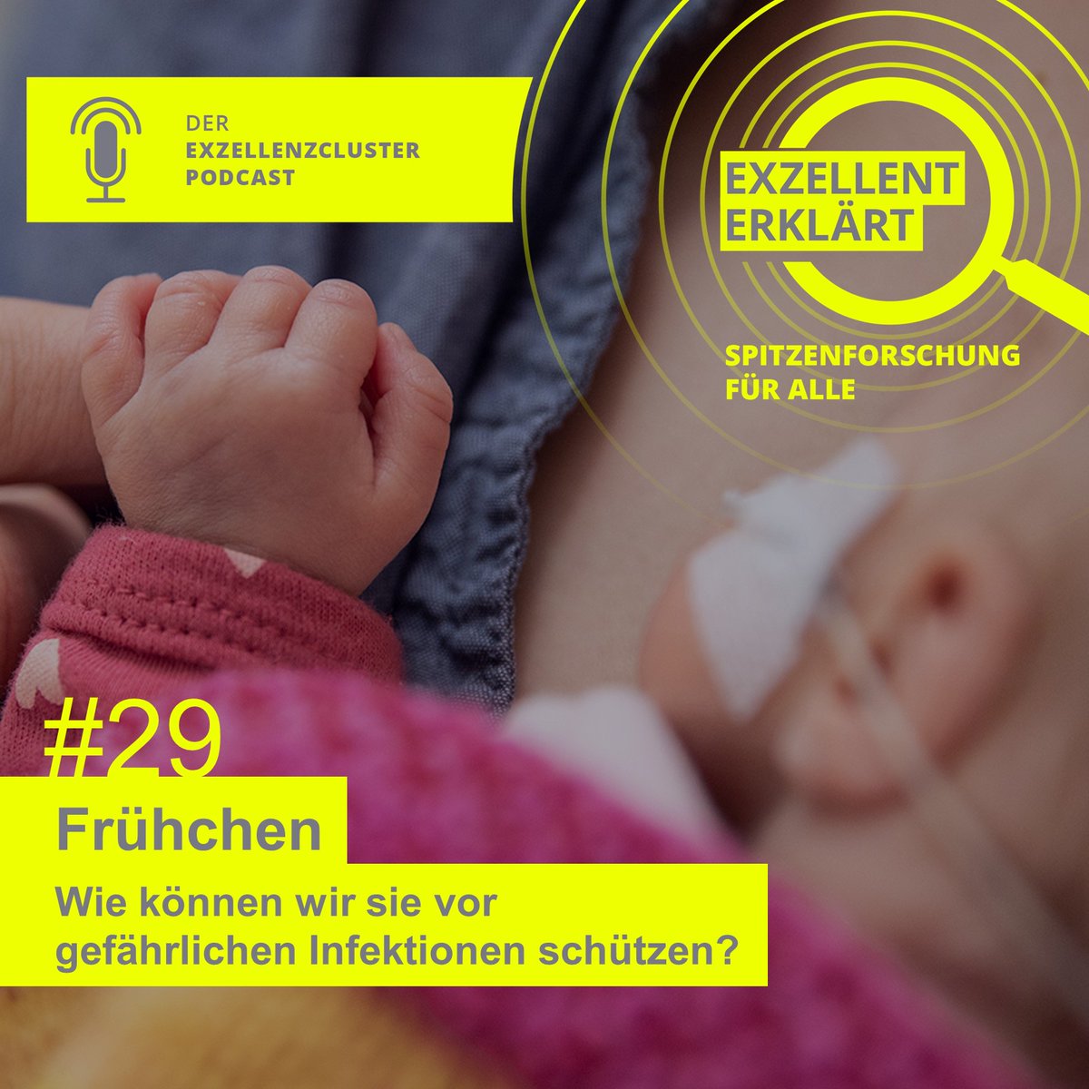 #Frühchen – Wie können wir sie vor gefährlichen Infektionen schützen?“ Diesen Titel trägt die RESIST-Folge des Podcasts “#exzellenterklaert – Spitzenforschung für alle” @ViemannLab @MHH_life @Uniklinikum_Wue @Uni_WUE. Hört am besten gleich rein! exzellent-erklaert.podigee.io