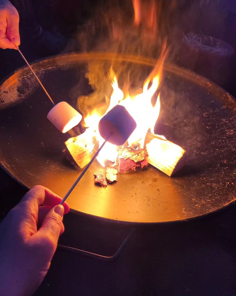 Toasting giant marshmallows in the garden. Happy Beltane 🍡🔥 instagr.am/p/Cru7XS3sXGc/