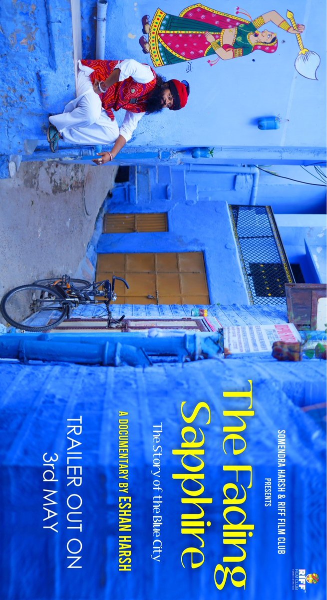 Discover the Story of Jodhpur,  'The Blue City' in the captivating Documentary #TheFadingSapphire 

Trailer out Tomorrow! Stay tuned 

#BlueCity #Jodhpur #ShortDocumentary #cinema #EshanHarsh #Rajasthan #legacy #Documentary