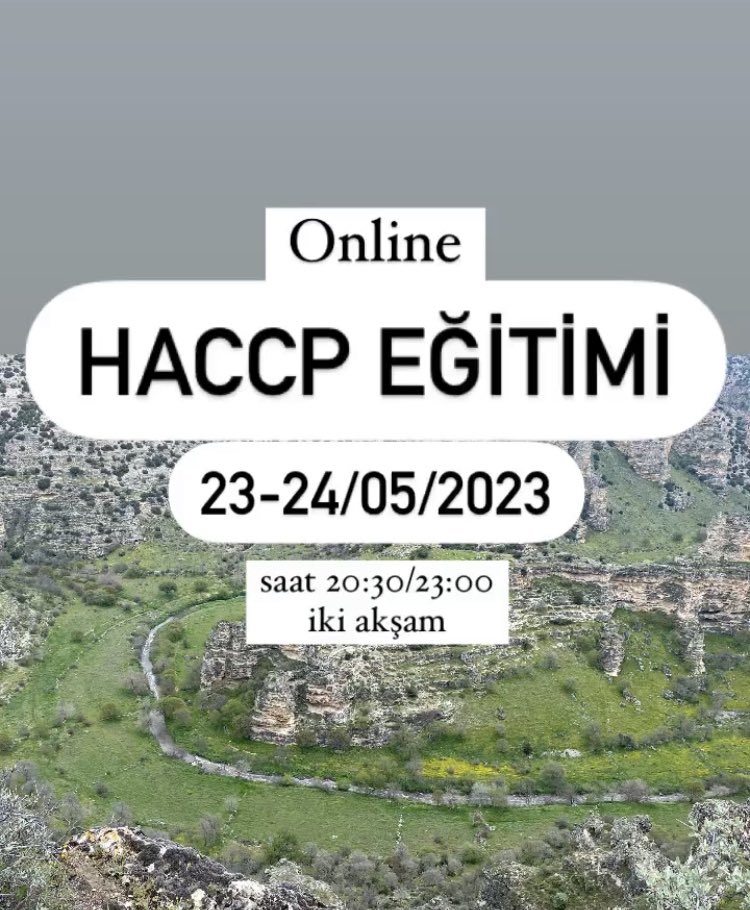 Online HACCP eğitimi
interaktif bir eğitim olup yüzyüze eğitim kalitesinde örnek ve örnek videolar ve detaylı anlatımla sistemi kavramayı hedef alan bir eğitimdir. uluslararası akredite ve tüm Dünyada geçerli eğitim sertifikalarınız adresinize kargolanacak. Kayıt için 05053488206