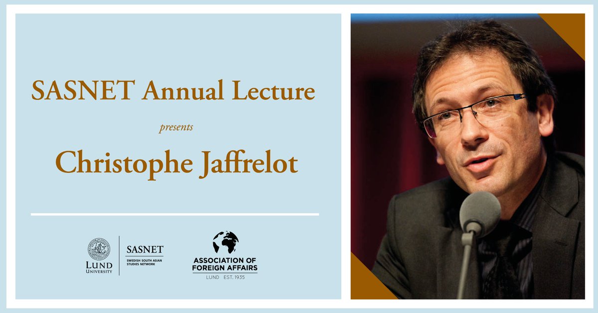 sasnetlund's tweet photo. This Thursday, #SASNET and @upflund welcome Christope Jaffrelot @jaffrelotc as the speaker for the SASNET Annual Lecture titled: "Modi’s India and the Making of a Hindu Vigilante State"
No registration is needed for this event - welcome! https://t.co/vVfKF7Tu9c
#lunduniversity https://t.co/pgxs3xspHL