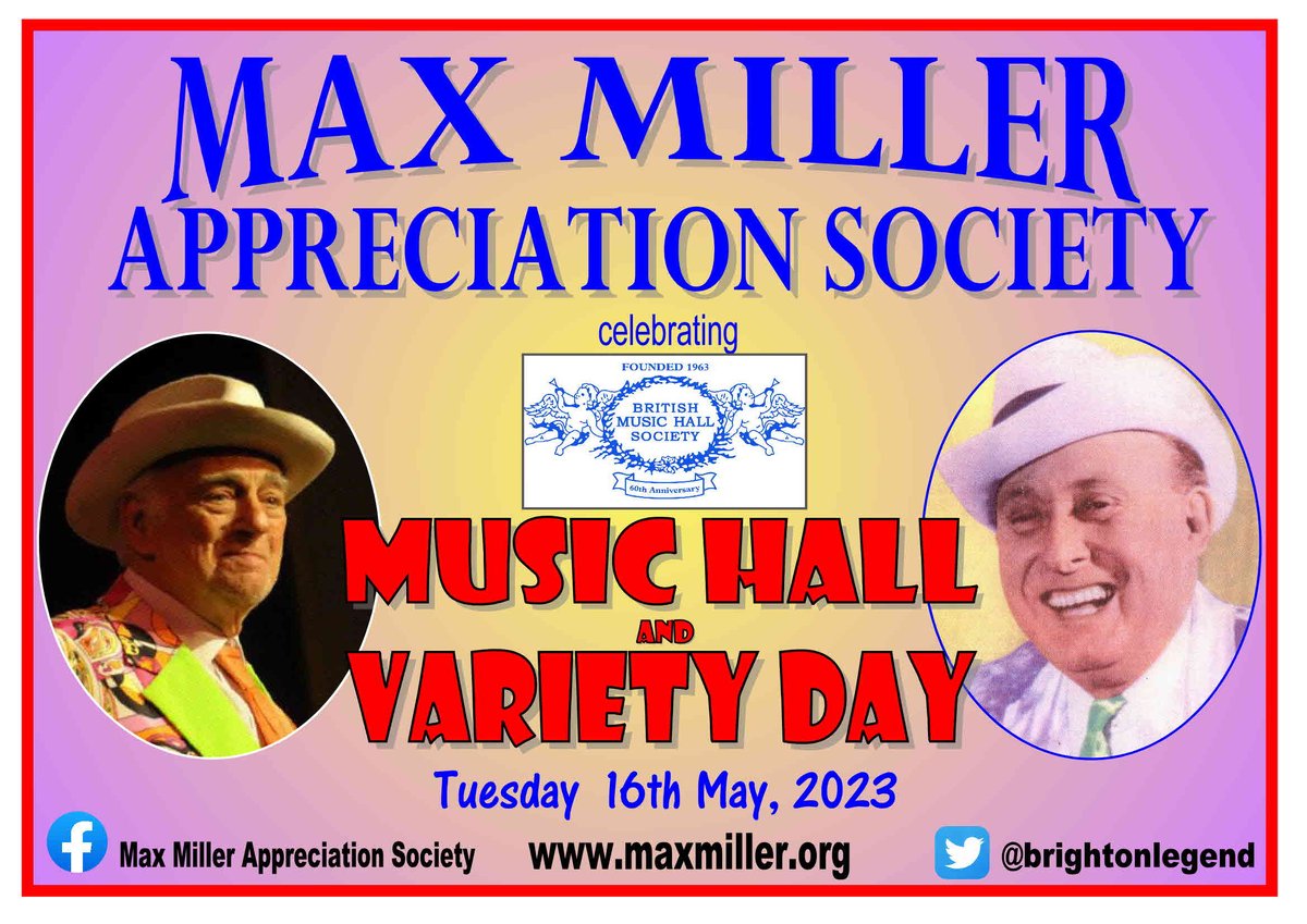 We lok forward to celebrating on 16th May #MUSICHALLVARIETYDAY #MHVD2023