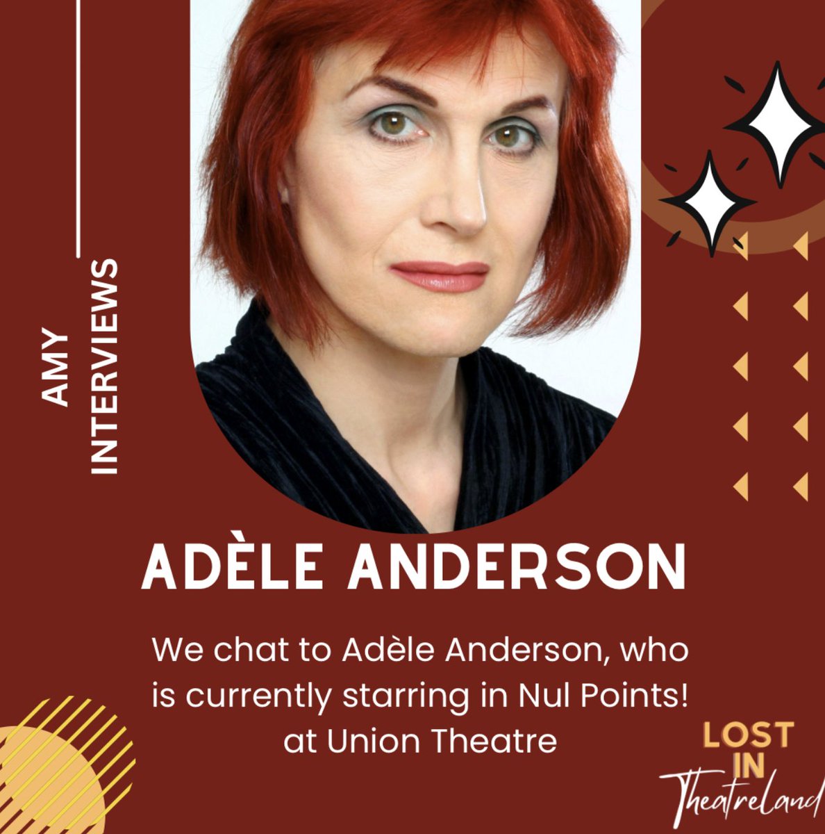 KevinWilsonPR's tweet photo. "My two favourite roles have been Carlotta Campion in Follies at the Landor and Billie Trix at Above the Stag. Sadly, both theatres  have now closed. Nothing to do with me!" Adèle Anderson talks about opening this week in 'NUL Points' at @TheUnionTheatre  https://t.co/Awkn2DGCzN https://t.co/XBkk6sYEG5