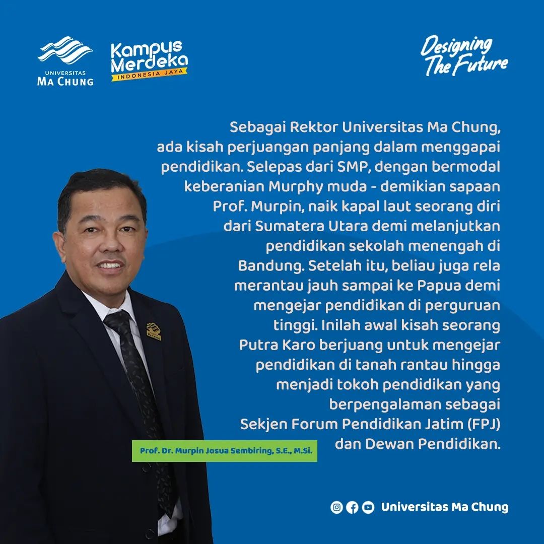 ma_chung's tweet photo. Selamat Hari Pendidikan Nasional.
Yuk simak kisah perjuangan pendidikan pimpinan Universitas Ma Chung.
Tulis di reply kisah kalian ya!! https://t.co/4KX9xVOUvx