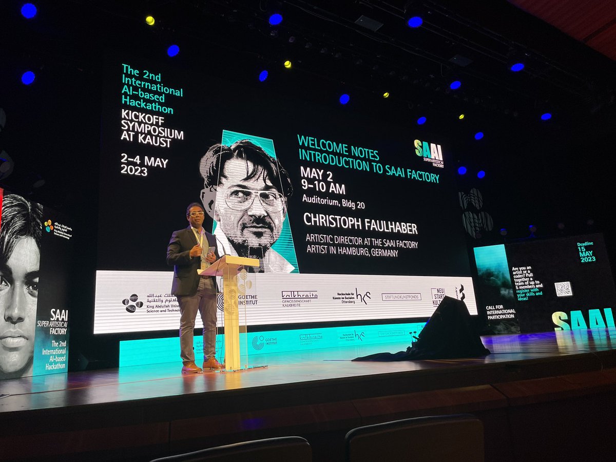 I was invited to open #saaifactory 2nd edition with a welcome talk at KAUST
#ai #aiart