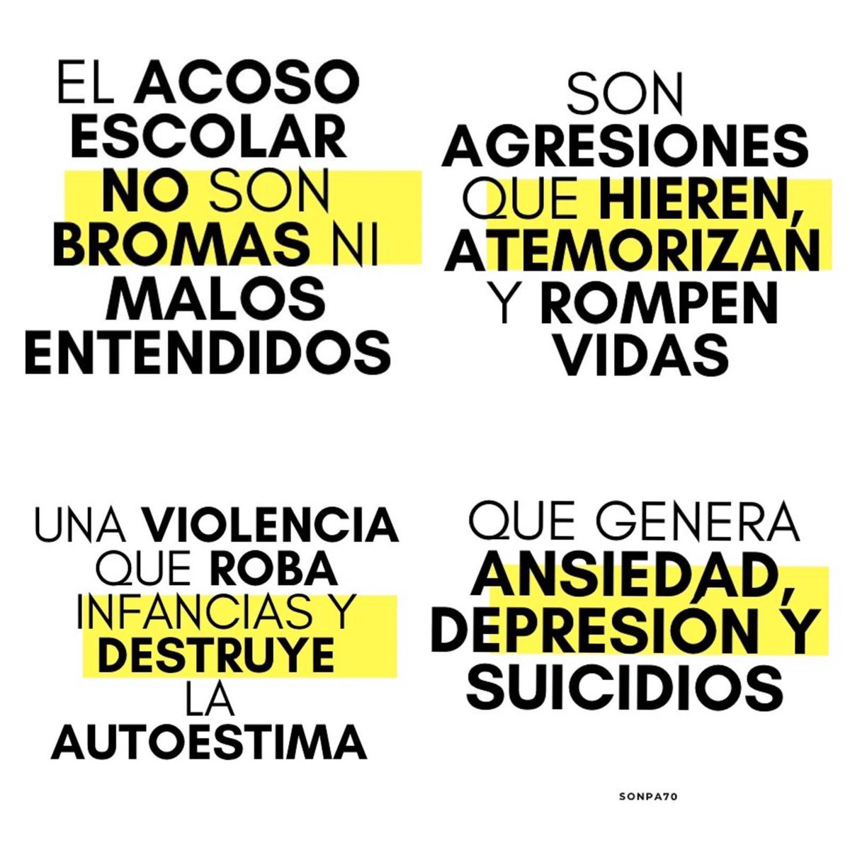 ✅ Hoy es el día internacional contra el bullying o el acoso escolar.

✅ El bullying se ha convertido en uno de los principales problemas en las aulas de nuestro país.

✅ Hemos normalizado que muchos niños y jóvenes sufran vejaciones e insultos de sus compañeros a diario