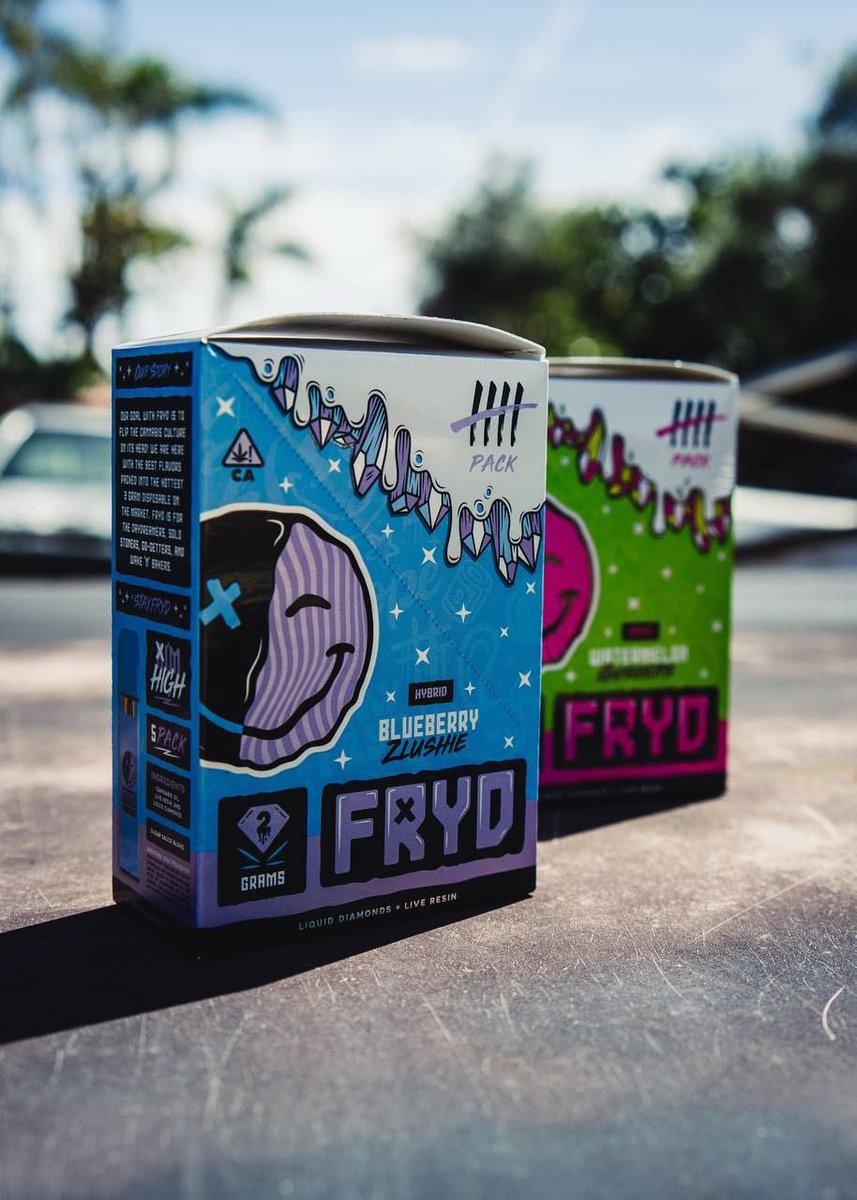 fryd_ca's tweet photo. #STAYFRYD #fryd #vapedaily #vapebrand #vapelove 5 pack Liquid diamond + live resin 10 flavors https://t.co/EZPub2jkl0 https://t.co/oMEL8XwlFE