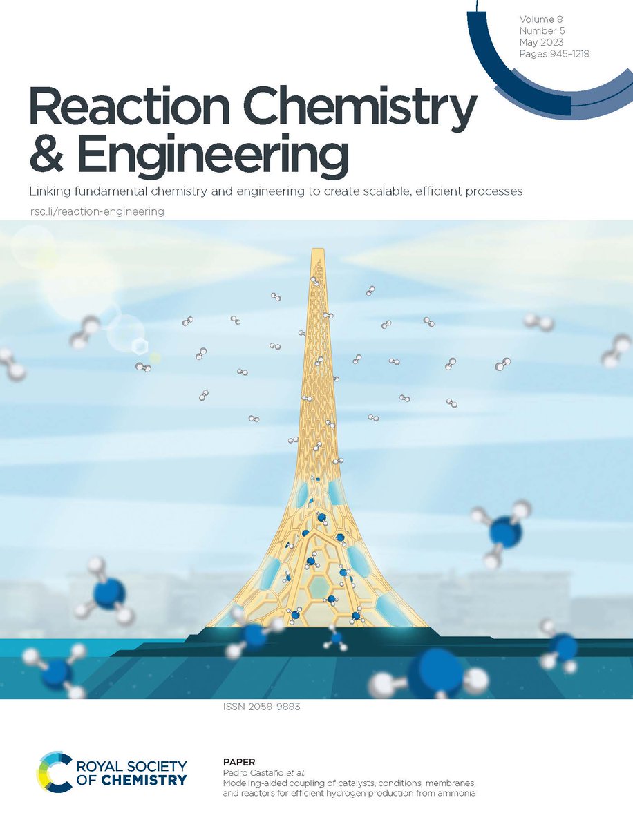 Reaction Chemistry & Engineering (@rsc_reactioneng) on Twitter photo Check out the amazing cover for @rsc_ReactionEng issue 5!
Modeling-aided coupling of catalysts, conditions, membranes, and reactors for efficient hydrogen production from ammonia
Led by Natalia Realpe, Jorge Gascon, Pedro Castaño et al
<a href="/drGuara/">Pedro Castano</a>
👉 rsc.li/3NcqgGx Check out the amazing cover for @rsc_ReactionEng issue 5!
Modeling-aided coupling of catalysts, conditions, membranes, and reactors for efficient hydrogen production from ammonia
Led by Natalia Realpe, Jorge Gascon, Pedro Castaño et al
<a href="/drGuara/">Pedro Castano</a>
👉 rsc.li/3NcqgGx
